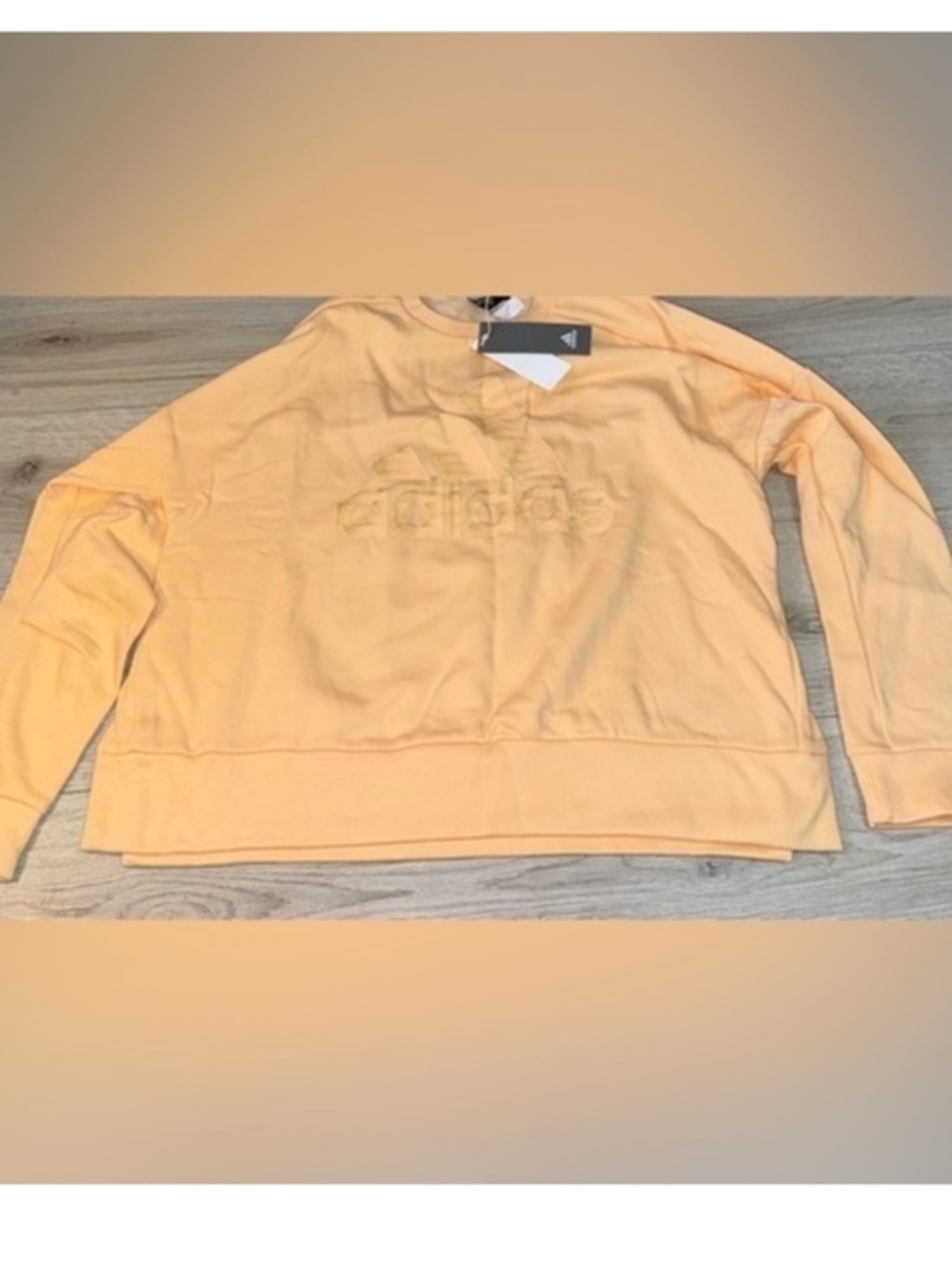 Adidas orange crewneck sweatshirt crew sweater